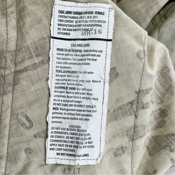 US Army insect repellent combat jacket women OCP Multicam 33 Long - Picture 7 of 12